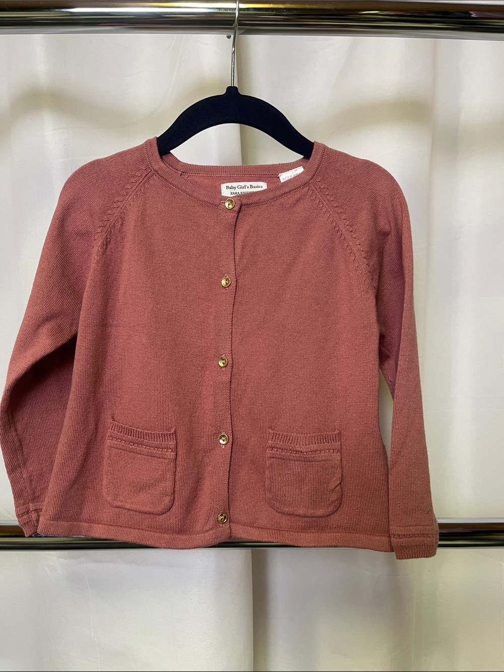 Zara Girls Mauve Cardigan Sweater - size 2-3 years